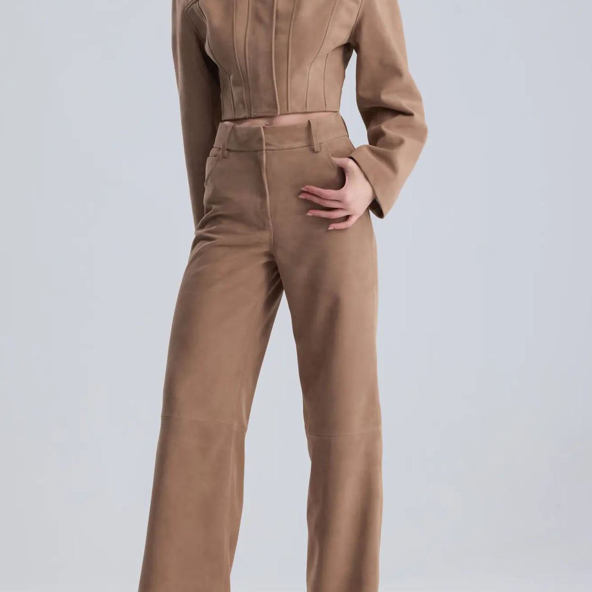 Darcy Structured Suede Pants Set