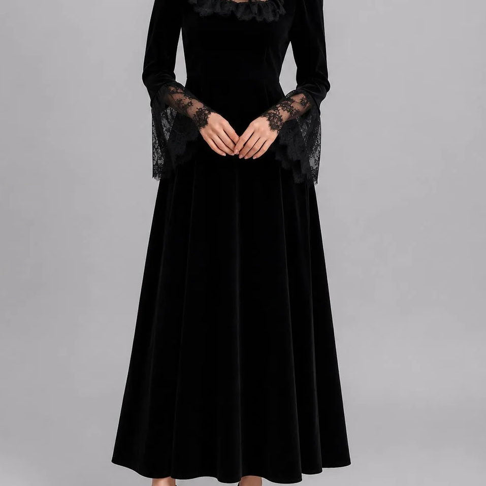 Una Elegant French Lace Slim-Fit Dress