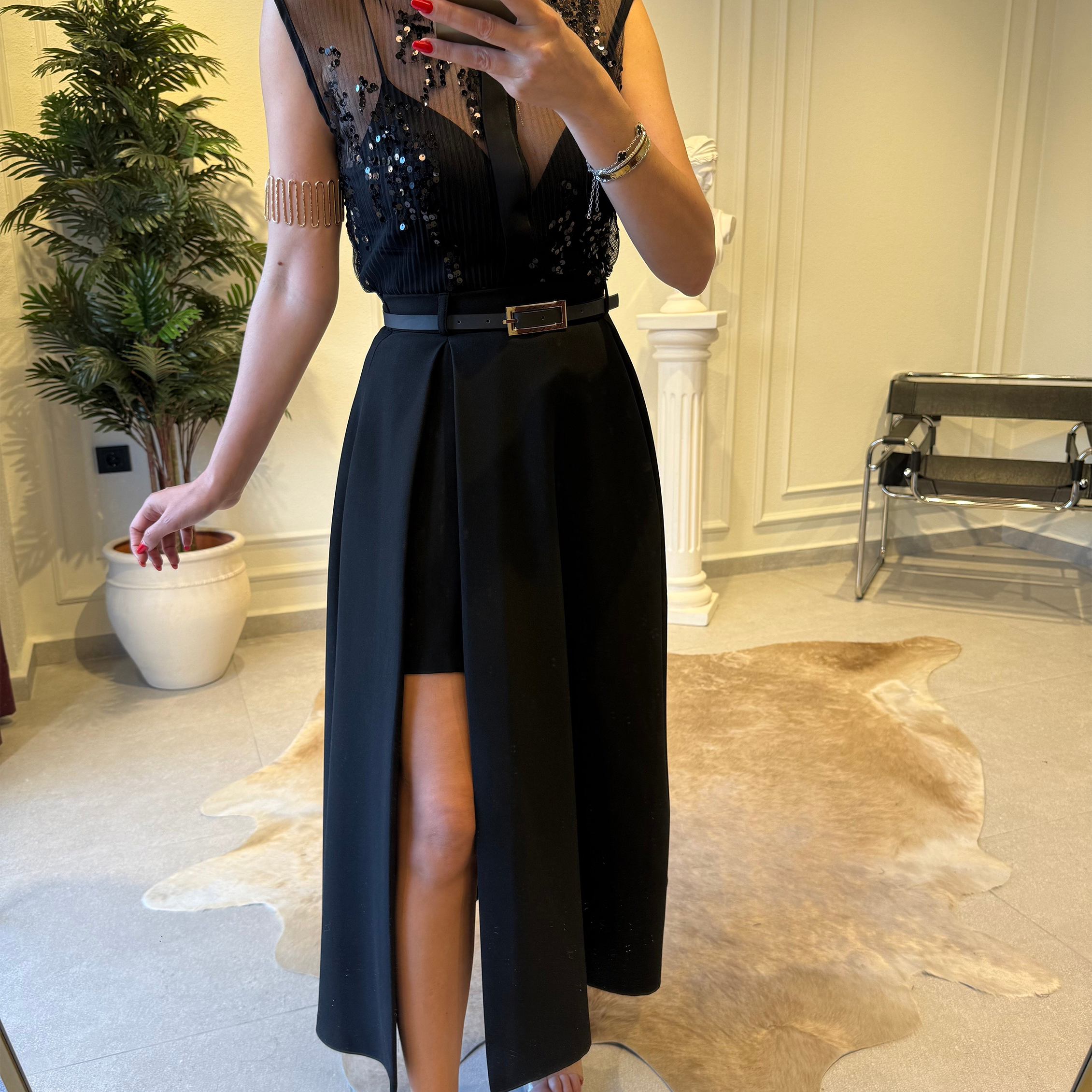 Sequin Two Piece Skirt Set