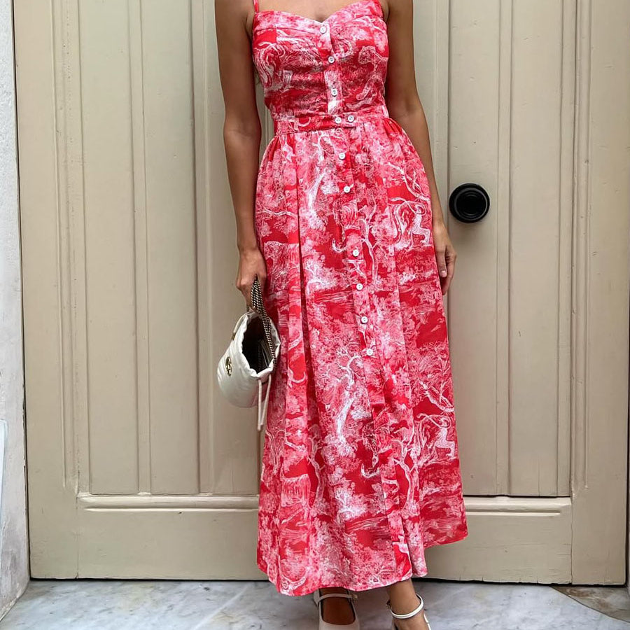 Printed Slip Maxi Dress