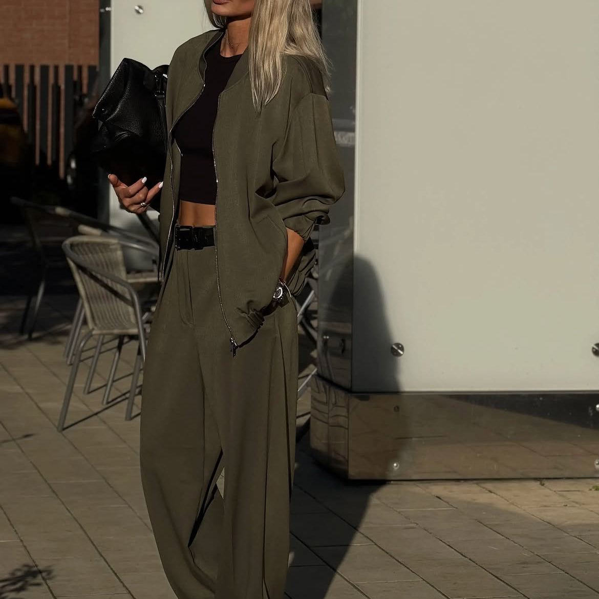 Casual Two Piece Pants Set