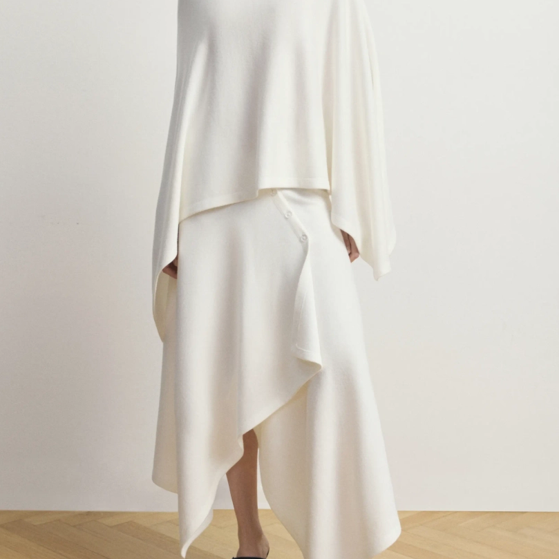 Asymmetric Designer Two Piece Skirt Set