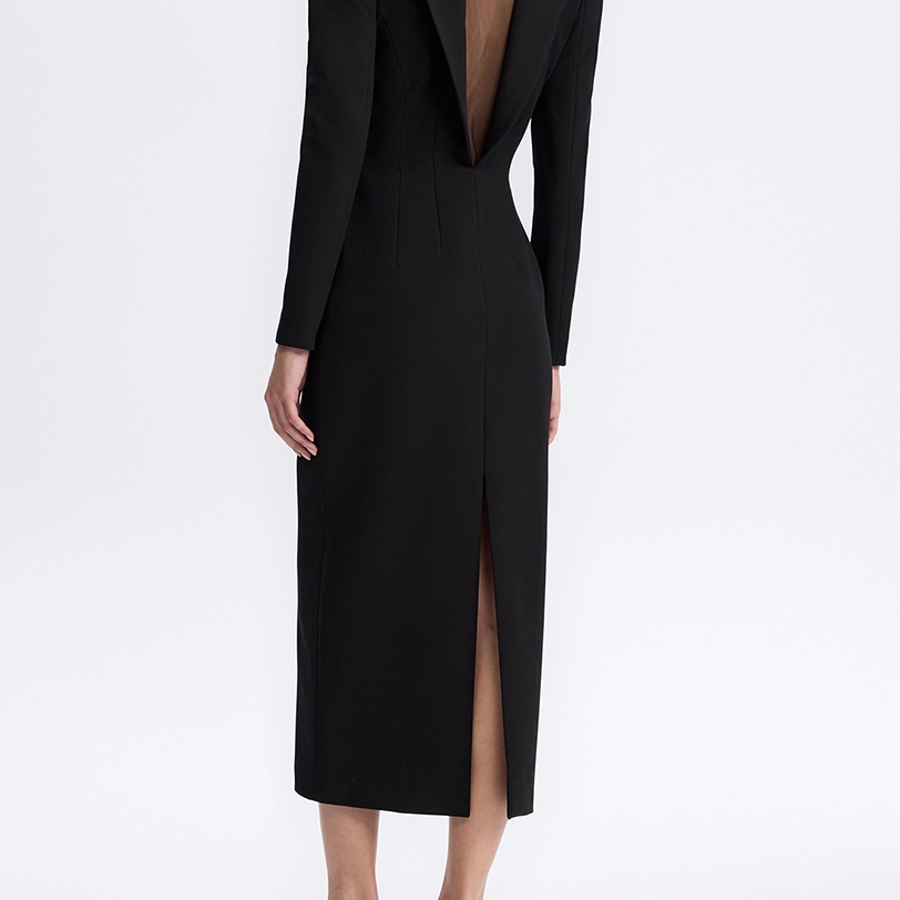 Backless Slim-Fit Midi Dress