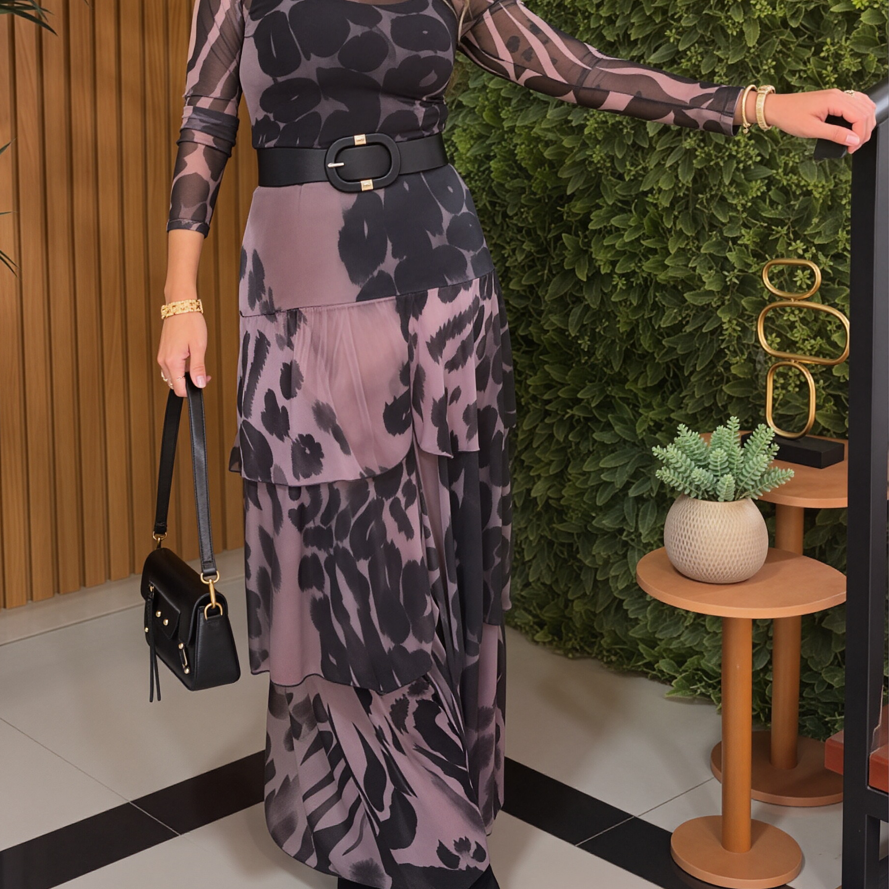 Leopard Two Piece Skirt Set