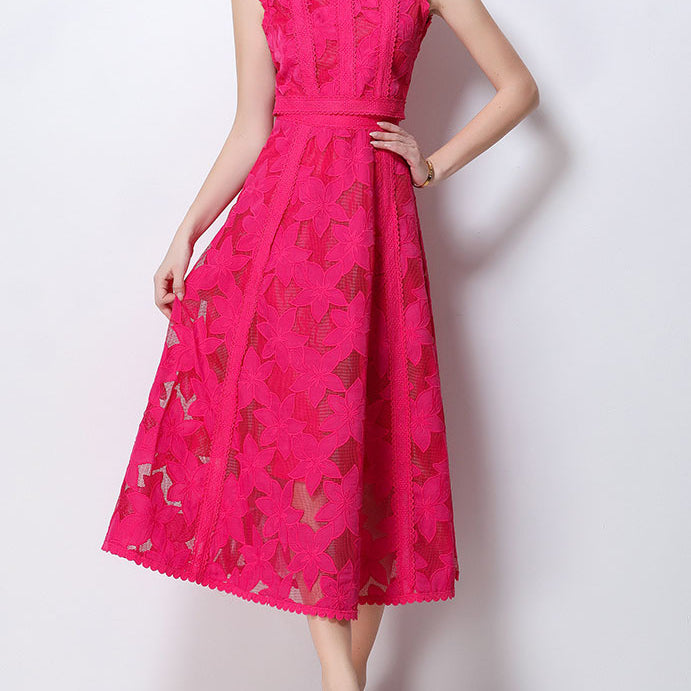 Vintage Lace Embroidered Two-Piece Skirt Set