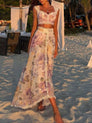 Floral Print Two Piece Skirt Set
