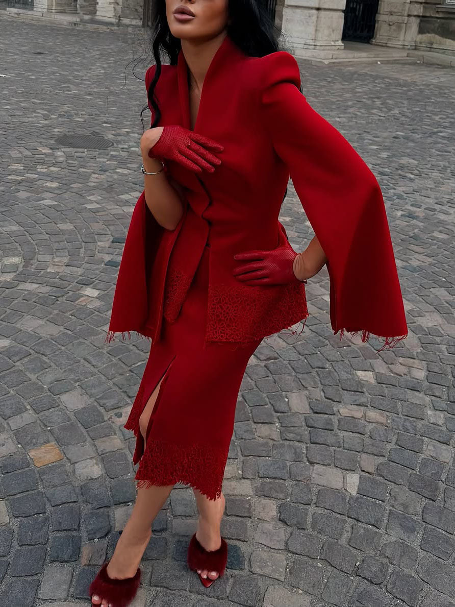 Designer Two-Piece Skirt Set
