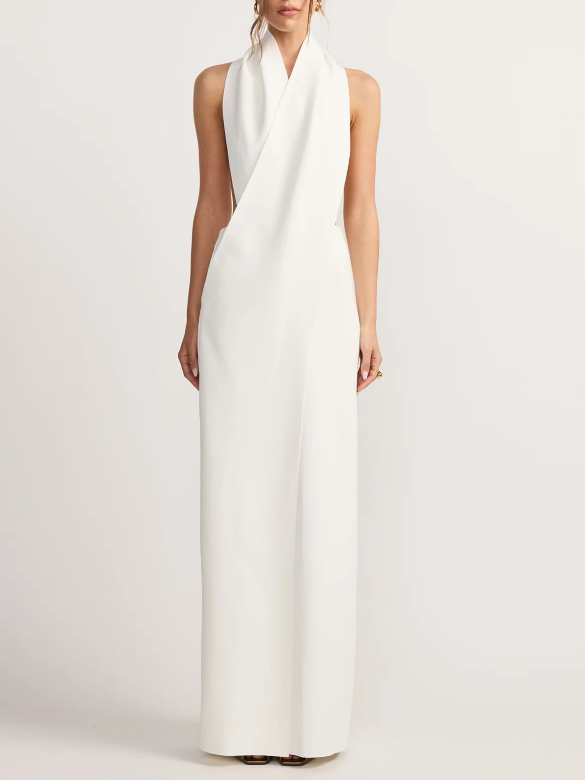 Robe mi-longue à manches lanternes et imprimé graffiti, nouée à la taille