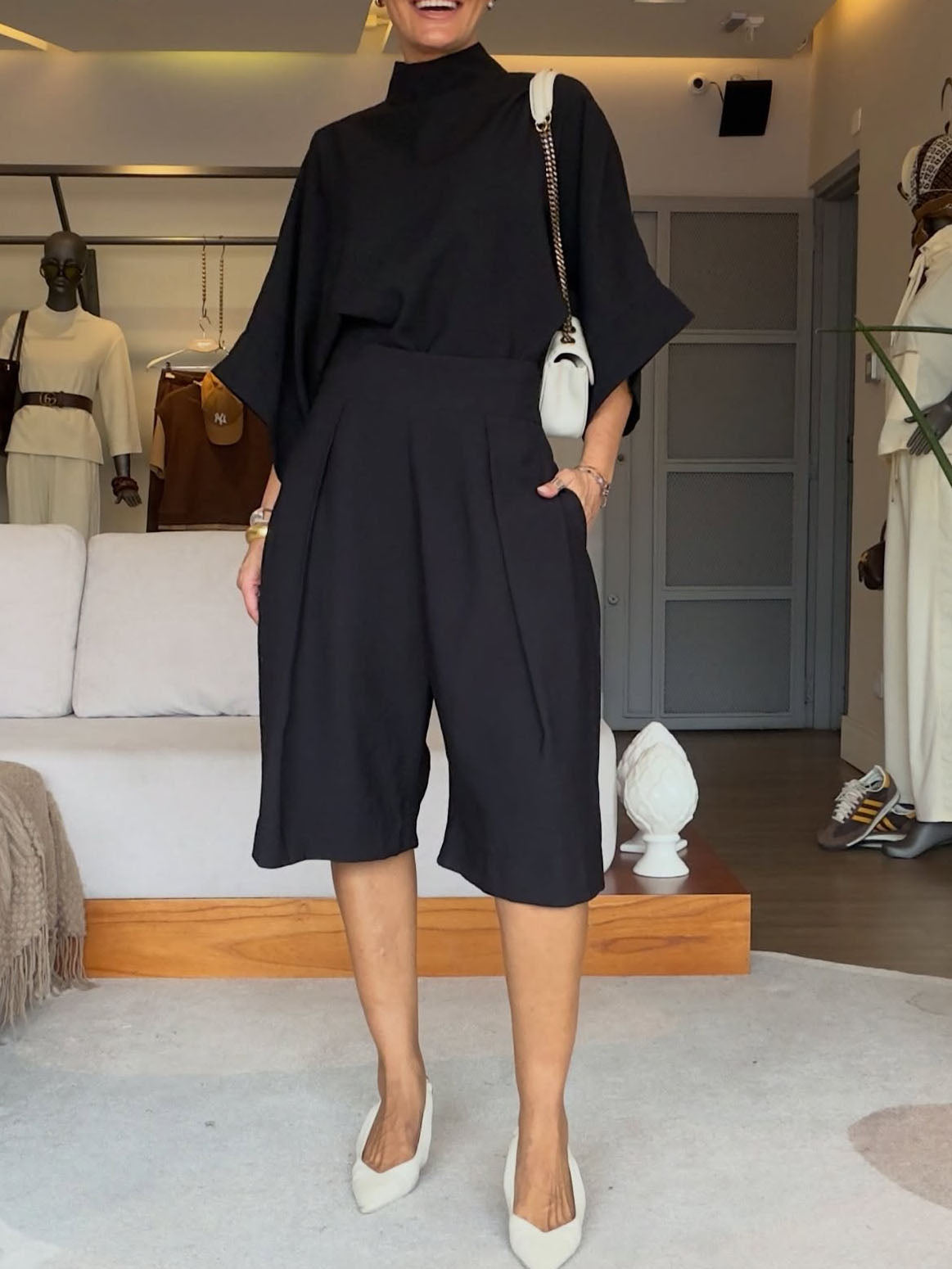 Solid Two Piece Shorts Set