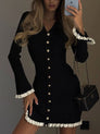 Socialite-Style Ruffle Waist-Defining Mini Dress