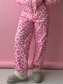 Robe mi-longue à manches lanternes et imprimé graffiti, nouée à la taille