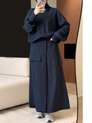 Midikleid mit Laternenärmeln, Graffiti-Print und Taillenschnürung