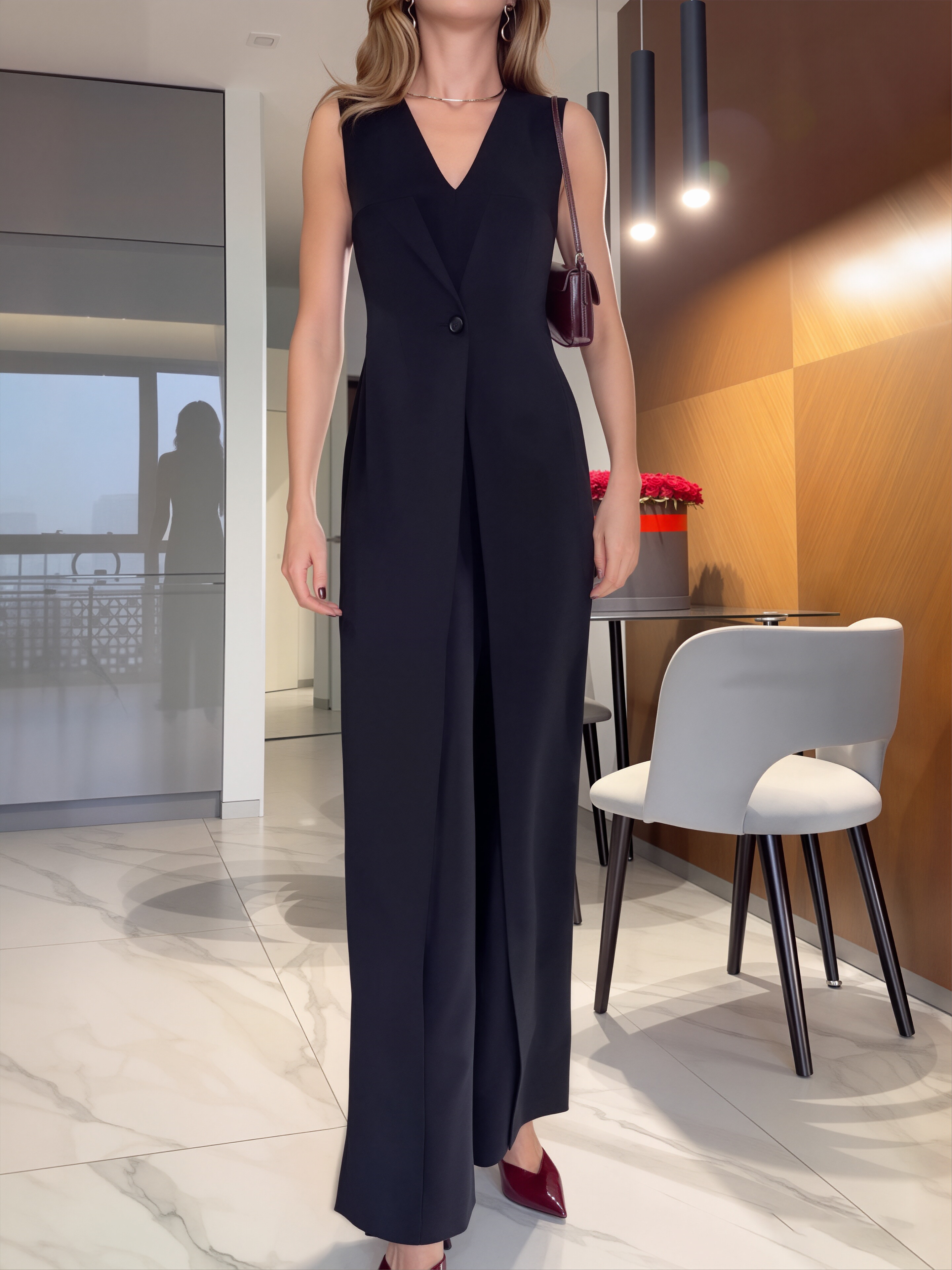 Robe mi-longue à manches lanternes et imprimé graffiti, nouée à la taille