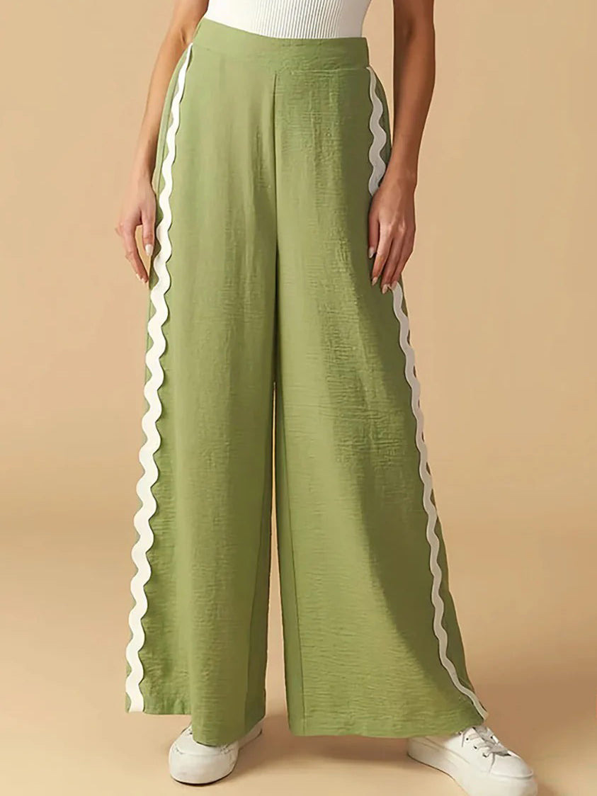 Boho Wide Leg Pants With Pockets