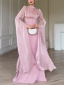 Elegant Waist Tie Maxi Dress