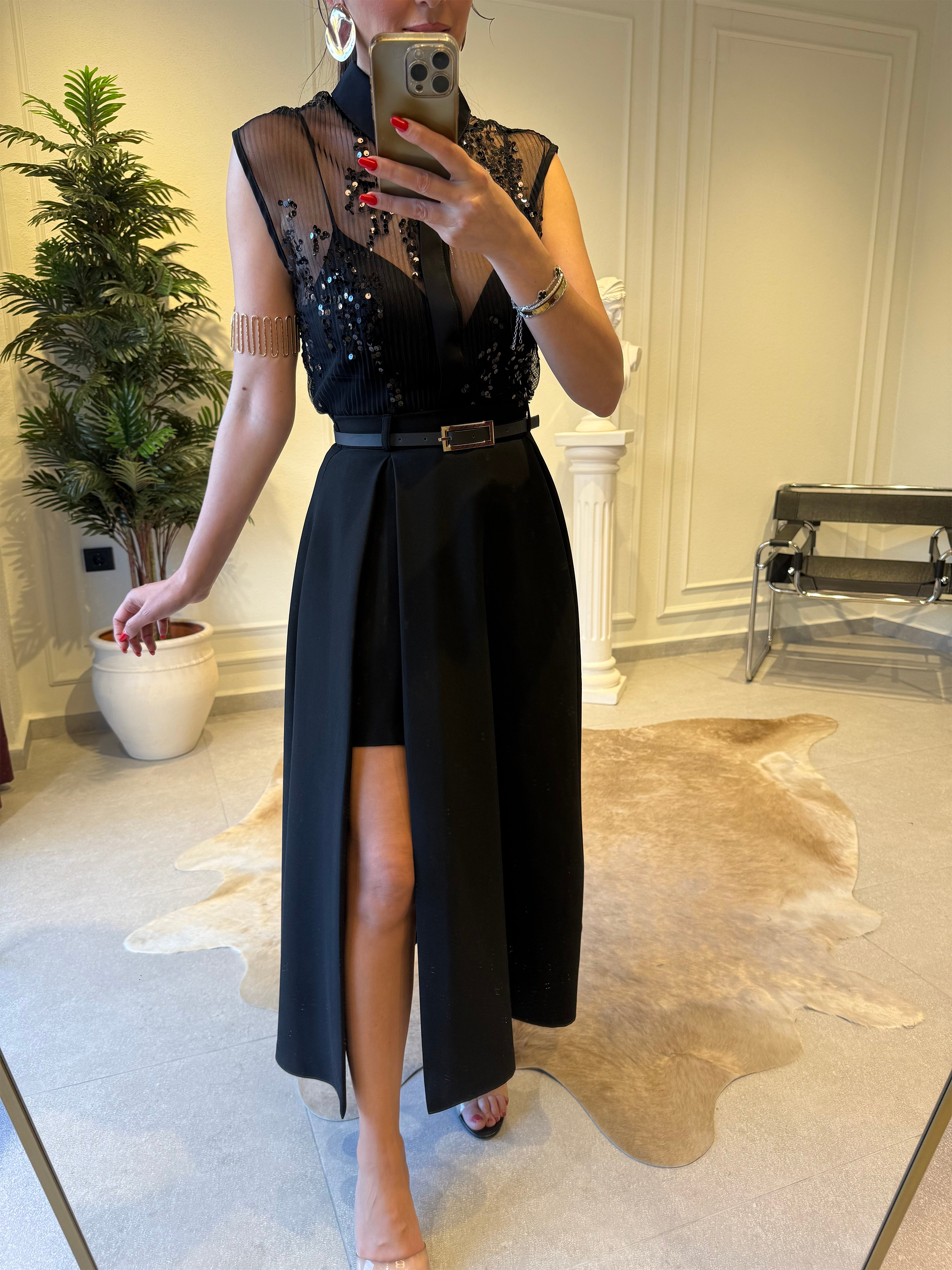 Sequin Two Piece Skirt Set