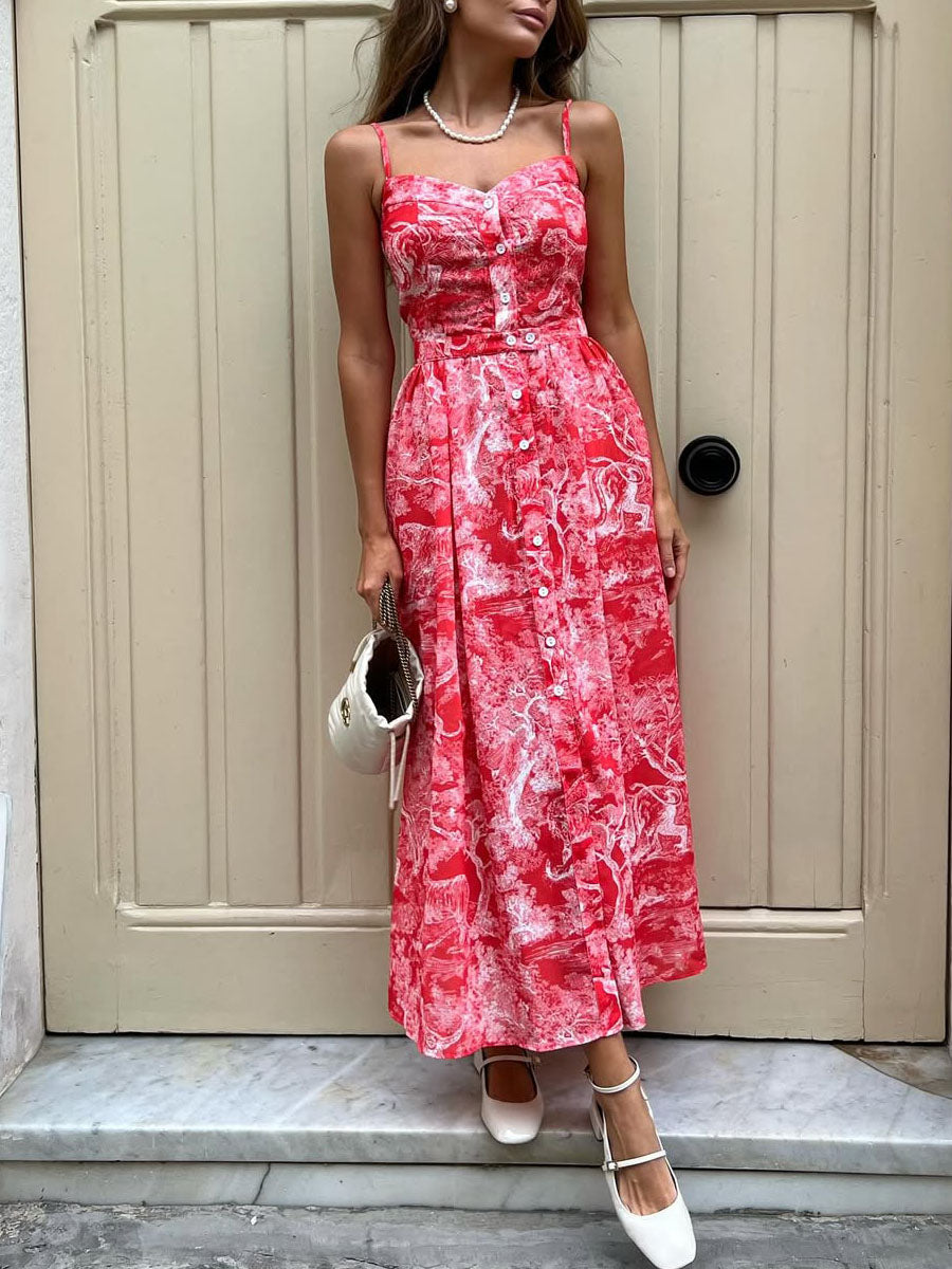 Printed Slip Maxi Dress