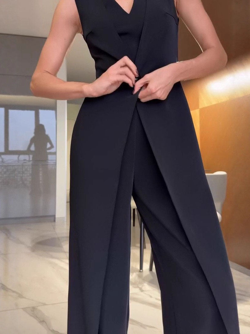 Fashion Jumpsuit with Slit
