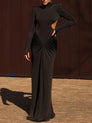 Slim-Fit Backless Maxi Dress