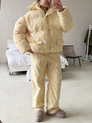 Robe mi-longue à manches lanternes et imprimé graffiti, nouée à la taille