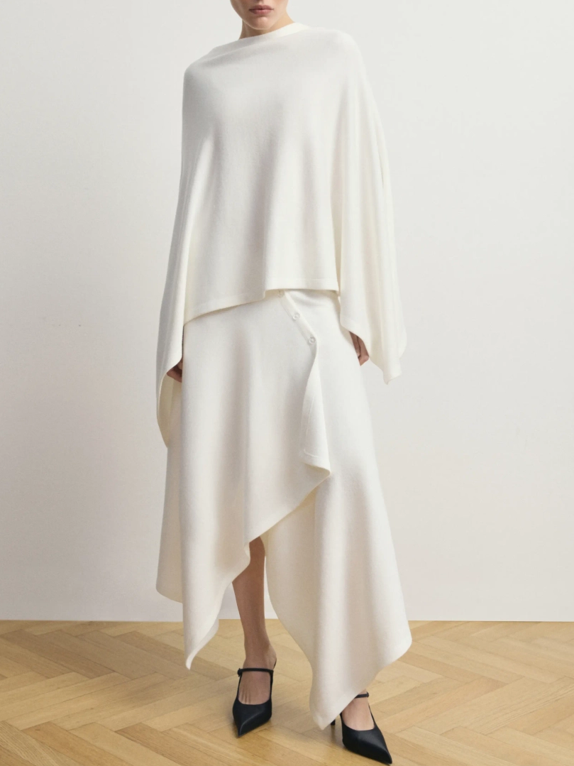 Robe mi-longue à manches lanternes et imprimé graffiti, nouée à la taille