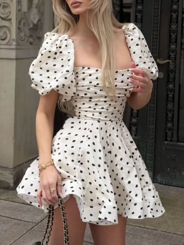 Mimi Polka Mini Dress