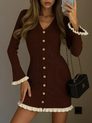Socialite-Style Ruffle Waist-Defining Mini Dress