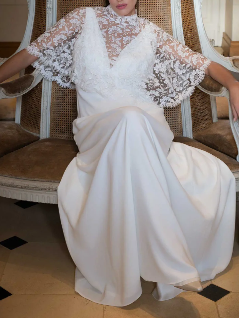 Lace Shawl Maxi Dress