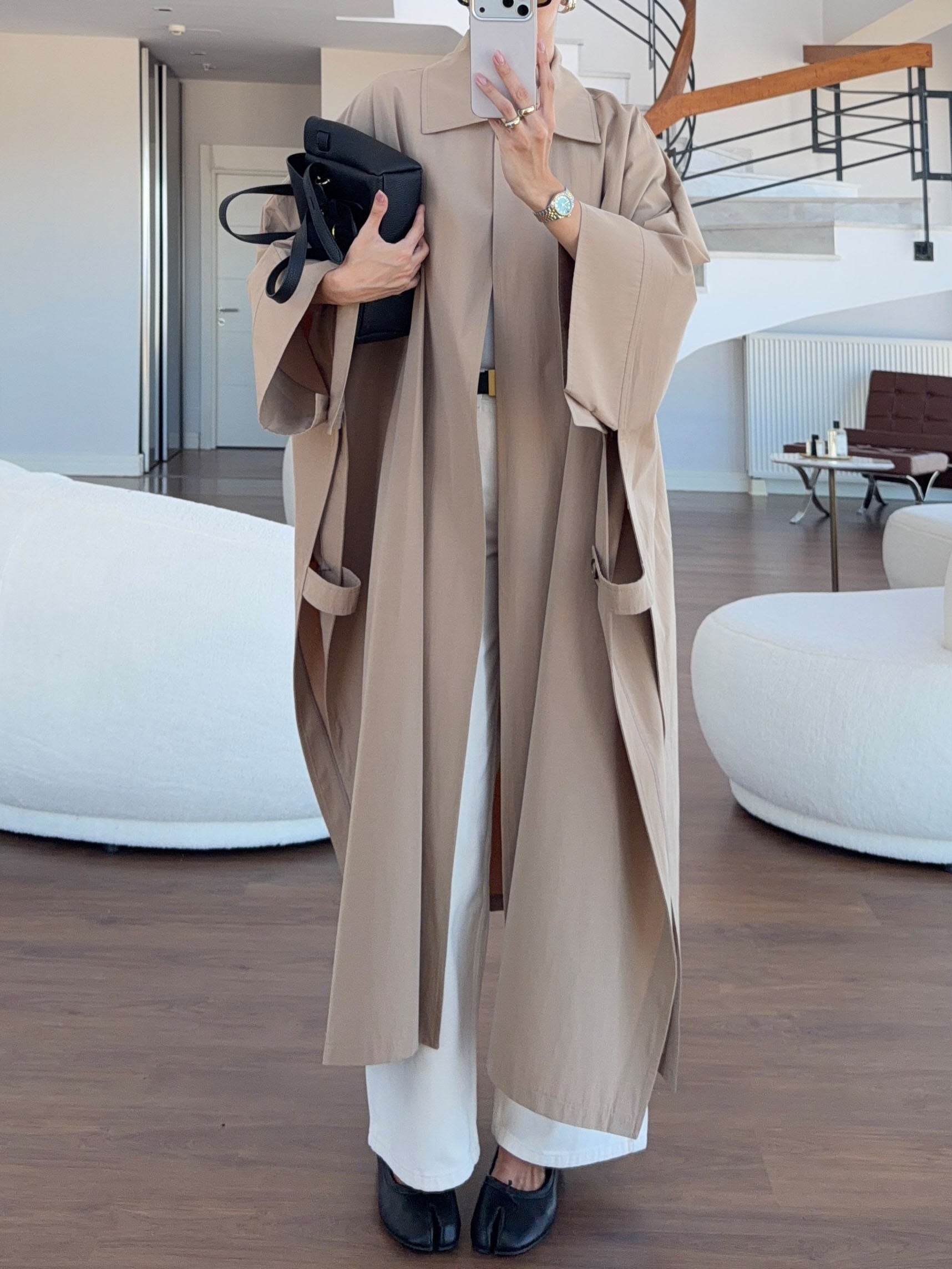 Designer Cape Trench Coat