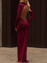 Slim-Fit Backless Maxi Dress