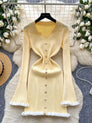 Socialite-Style Ruffle Waist-Defining Mini Dress