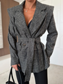 Chic Silhouette Belted Jacket