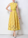 Vintage Lace Embroidered Two-Piece Skirt Set