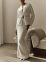 Elegant Plush Cardigan Skirt Set