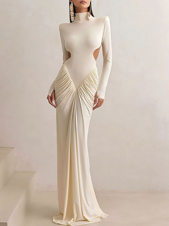 Slim-Fit Backless Maxi Dress