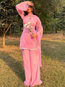 Robe mi-longue à manches lanternes et imprimé graffiti, nouée à la taille