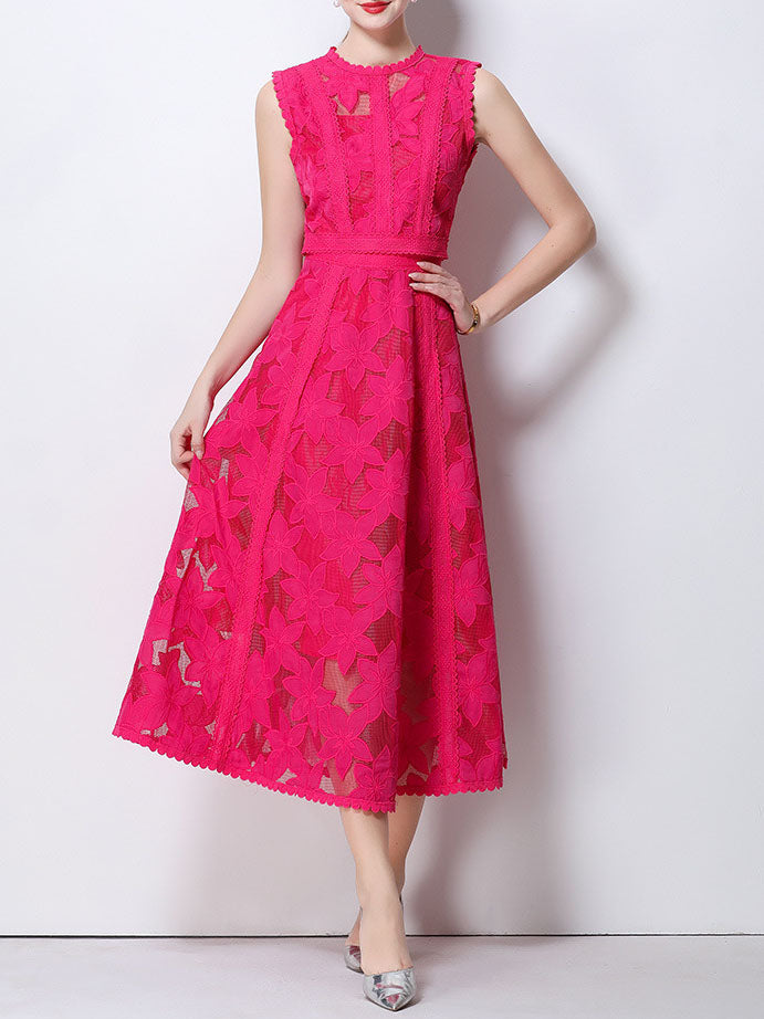 Vintage Lace Embroidered Two-Piece Skirt Set
