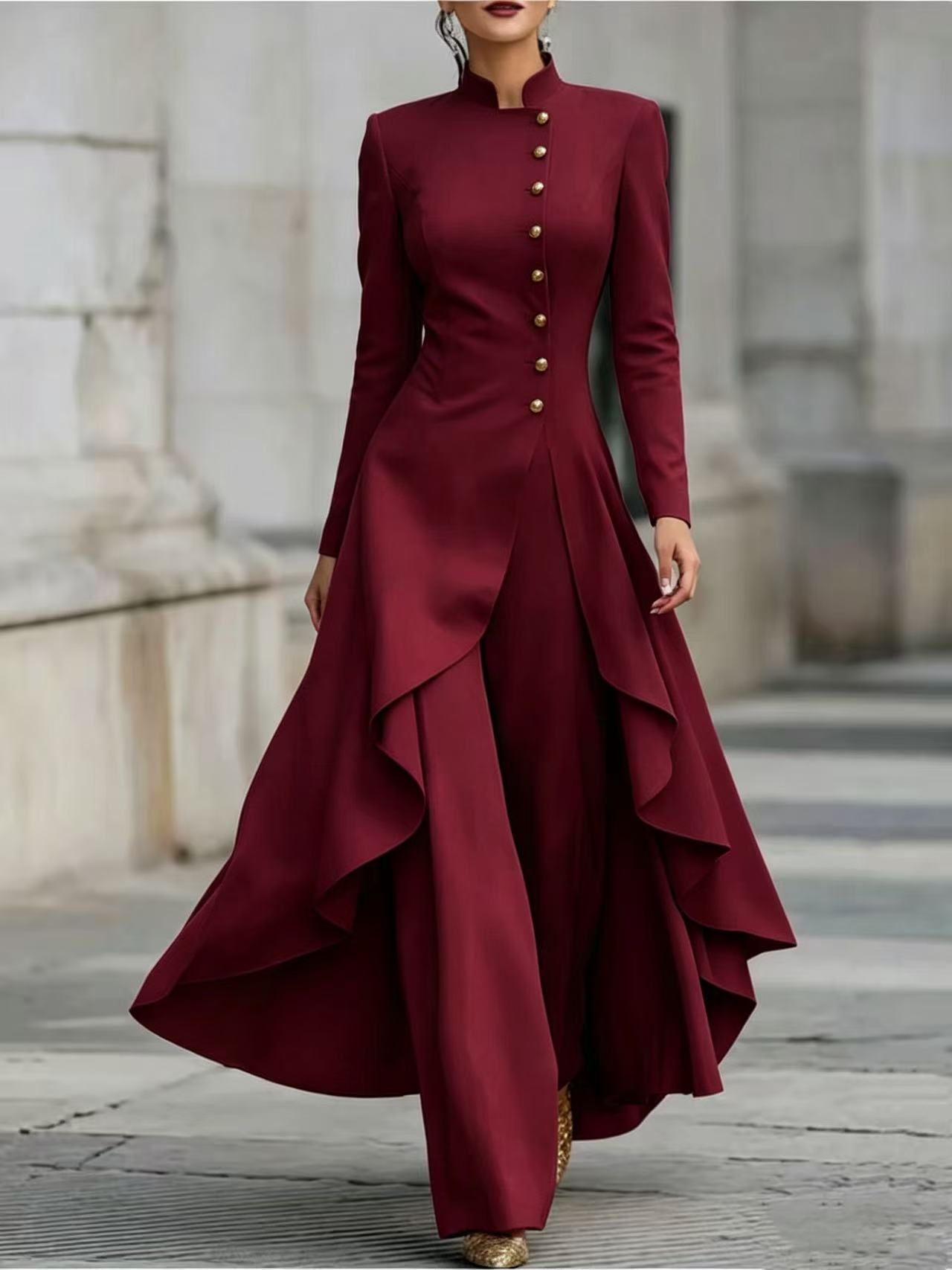 Robe mi-longue à manches lanternes et imprimé graffiti, nouée à la taille