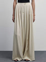 Pleated Wide Leg Draped Pants