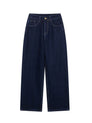 Notched Collar Belted Denim Set